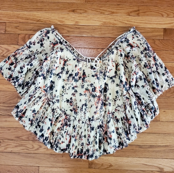 Free People Oversized Floral Print Off Shoulder or On Top - Picture 14 of 16